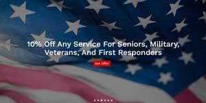 10% Off for Seniors, Military, Vets, and 1st Responders